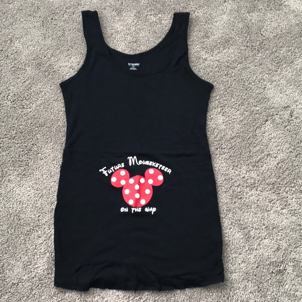 "Future Mouseketeer on the way" maternity tank